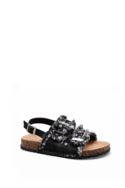 Rockstar denim sandals - zwart