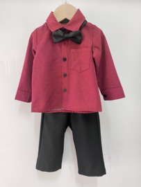 Tiny tux set - bordeaux (verzenddatum 9 okt)