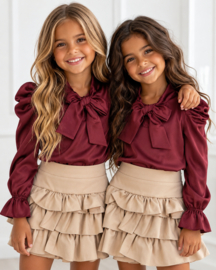Bow-tiful Blouse - bordeaux