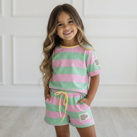 Sweet Stripe Summer Set - groen/roze