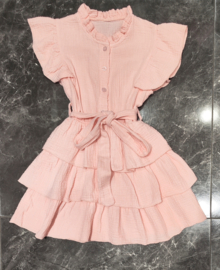 Sweet Ruffle Tie Dress - mint of zalm