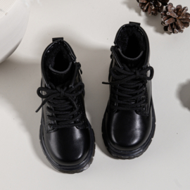 Black matte boots