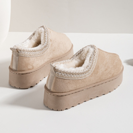 Cozy slides (twinning) - beige