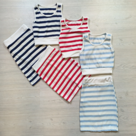 Striped & Skirt set