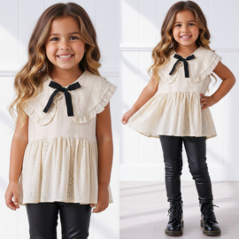 Lovely girly blouse - roze of beige