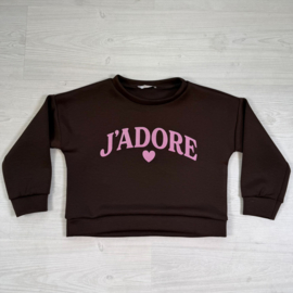 J'adore heart sweater - bruin
