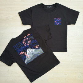 Black icon mountain tee
