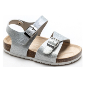 Meisjes sandalen met klittenband - zilver
