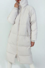 Long hooded jacket - Off white