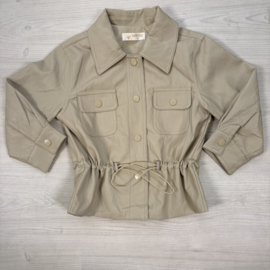 Luxe Leather Look Vest - beige