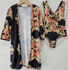 Kimono & swimsuit - black