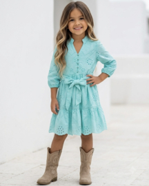 Broderie Bow Dress - Mint