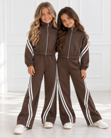 Sporty Stripe Lounge Set - bruin