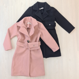 Belted & bagged coat - Pink