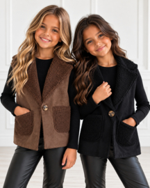 Suede & Teddy gilet
