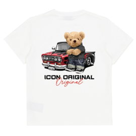 Icon truck bear tee - wit