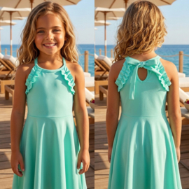Bow back dress - mint