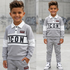 Icon polo sport set - grijs (verzenddatum 9 okt)