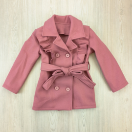 Ruffled Trenchcoat - Roze