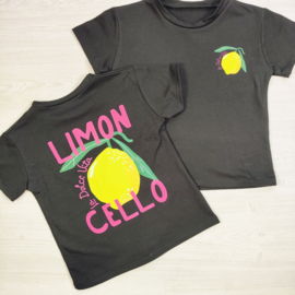 Girls Lemon Graphic T-Shirt - zwart