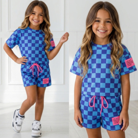 Checkerboard Vibes Summer Set - blauw