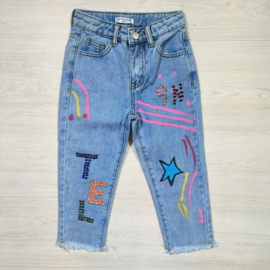 Diamond letter jeans