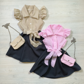 Feeling free dress - Beige or pink