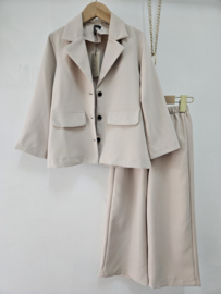 Mini Chic Blazer Set - beige