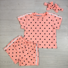 Neon Dot Summer Set - coral