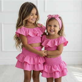 Boulevard skort set - fuchsia
