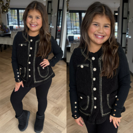 Classy teddy gilet - zwart