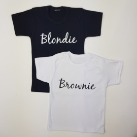 Blondie/Brownie 2.0 Shortsleeves - Twinning (gepersonaliseerd)