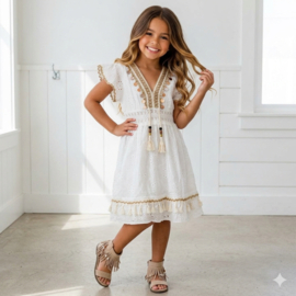 Sunny Tassle Dress - wit