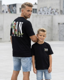 Floral Icon Twinning tee - zwart