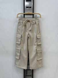 Straight leatherlook pocket pants