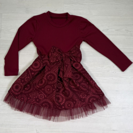 Bow belle dress - bordeaux