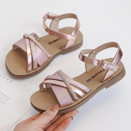 In the summer sandals - roze