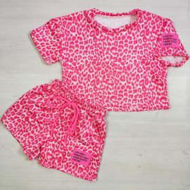 Neon Leopard Summer Set - roze