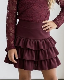 New Ruffle Layer Skort - bordeaux