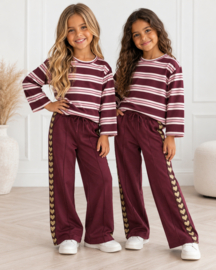 Vintage Stripe Longsleeve - bordeaux/roze