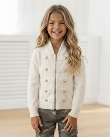 Luxury button knit vest - beige 