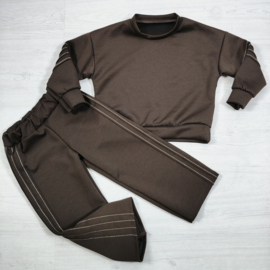 Sporty shiny stripe set