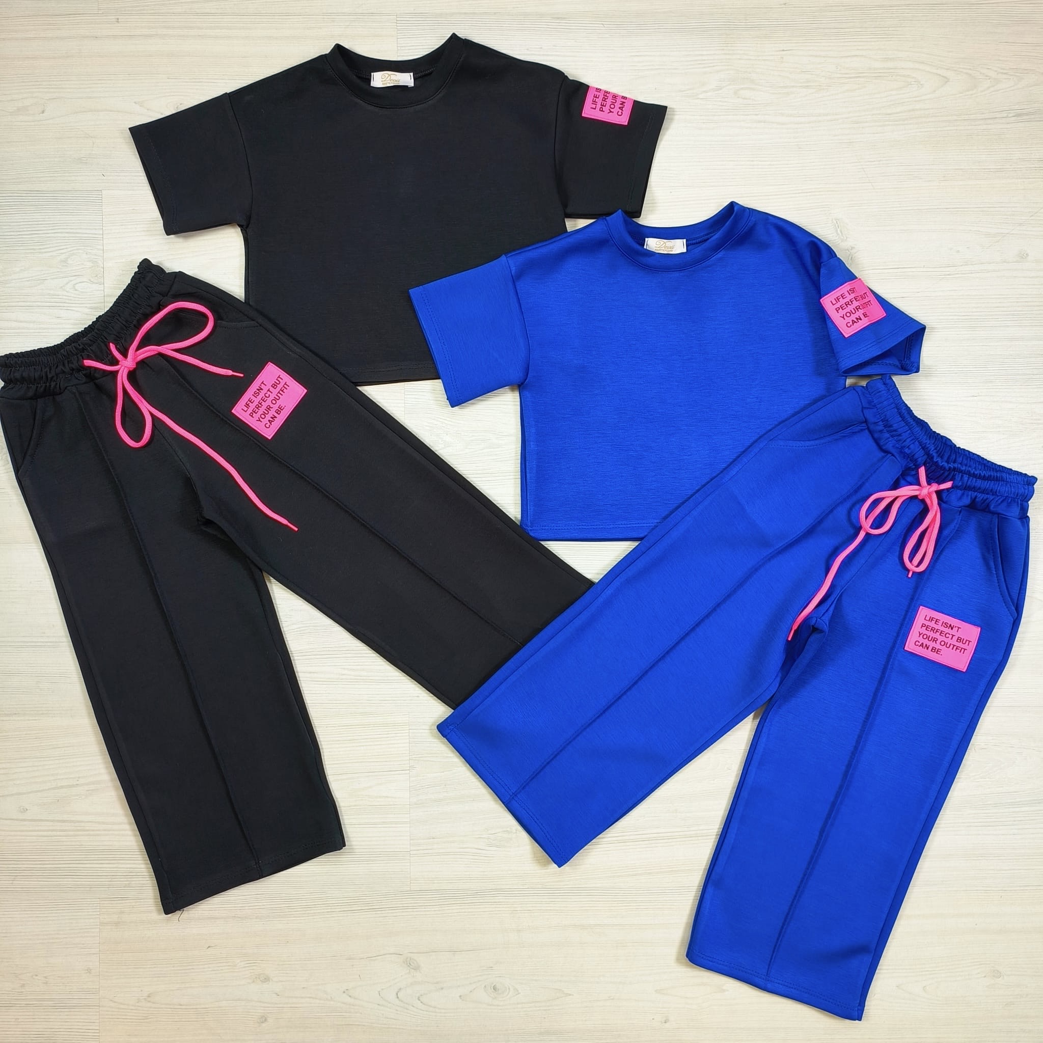 Comfy life pantalon set - zwart of blauw