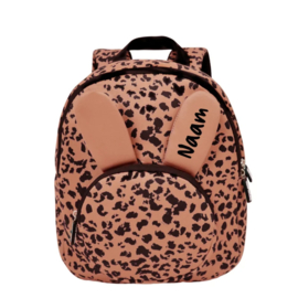Backpack Bunny Old Coral Leopard (gepersonaliseerd)