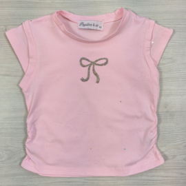 Silvery bling bow top