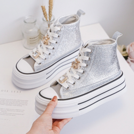 I want it all sneakers - zilver