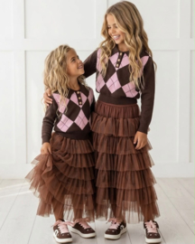 Your Preppy Tulle Skirt Set - bruin