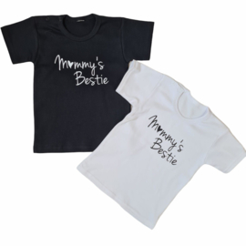 Mommy's bestie black&white Shortsleeves (gepersonaliseerd)