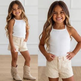 Your Sparkle Pattern Short - beige