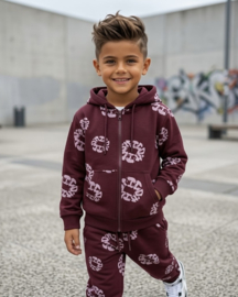 Urban Circle Zip Tracksuit - bordeaux